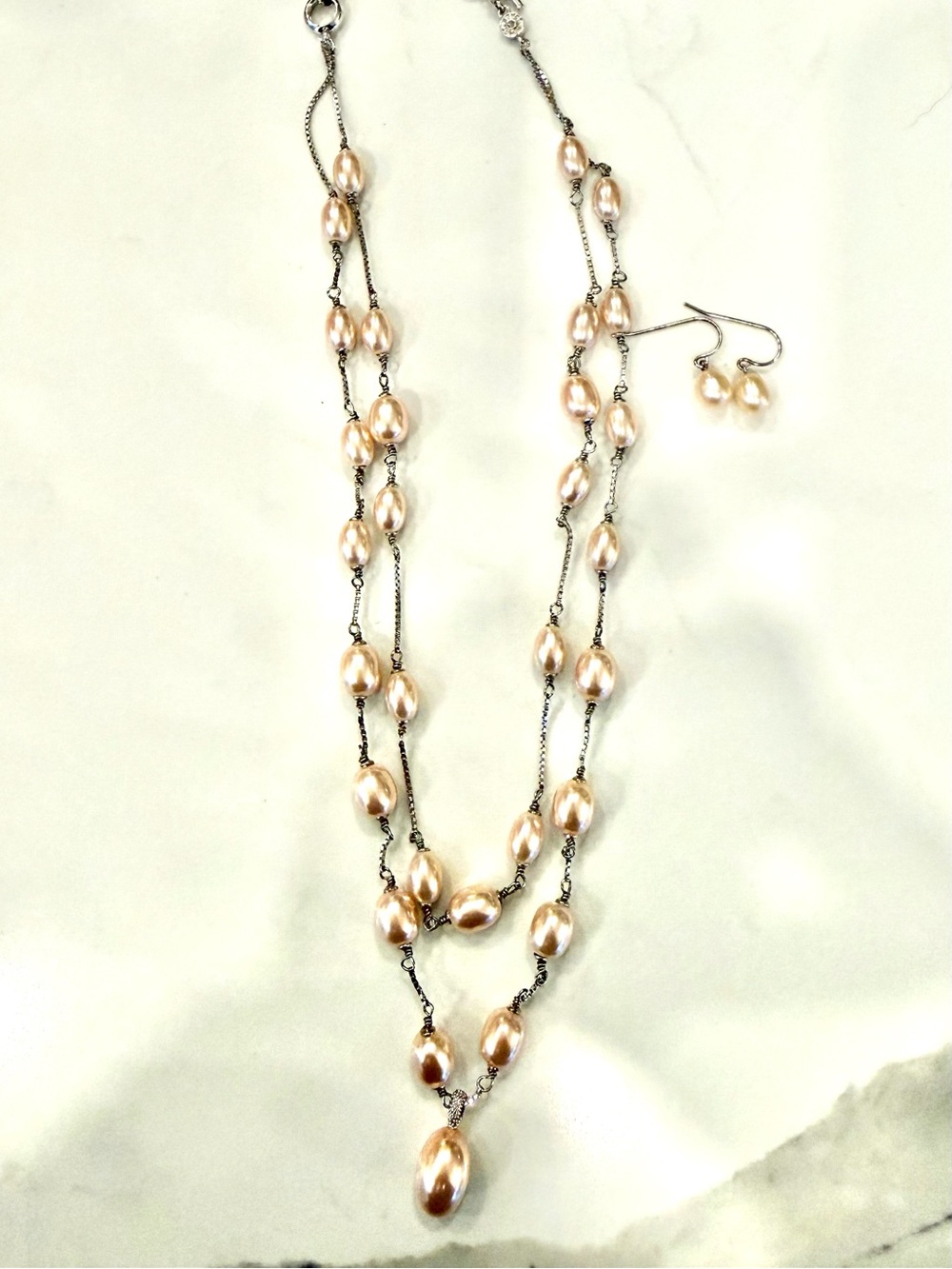 Monet Pearl Look Necklace & Earrings – New with Tags – Gift Ready